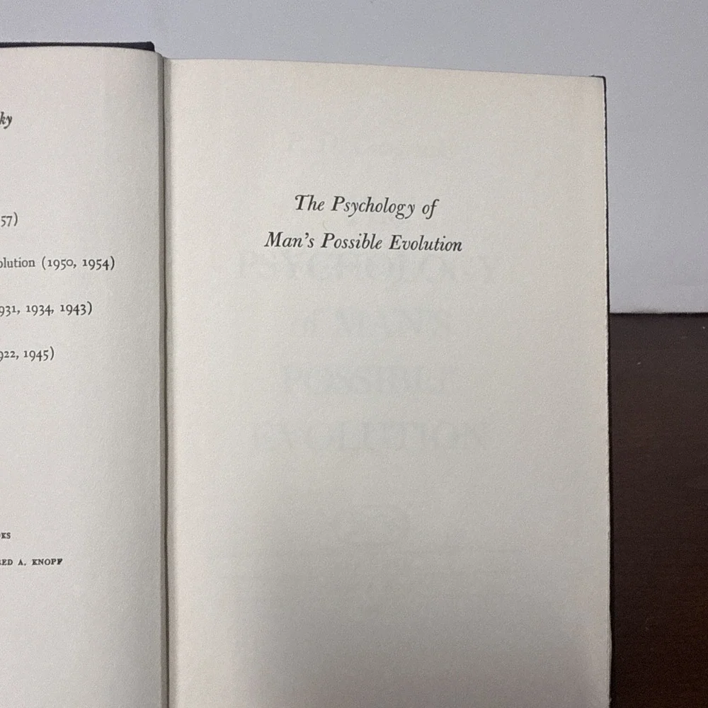 The Psychology of Man's Possible Evolution  Ouspensky, P. D. Good 1969 HC